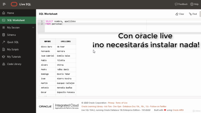 Aprende SQL con Oracle Live (DDL, DML, PLSQL...) - Screenshot_04