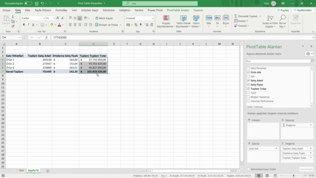 Ms Excel | A'dan Z'ye Pivot Tablolar | Excel'de Veri Analizi - Screenshot_02