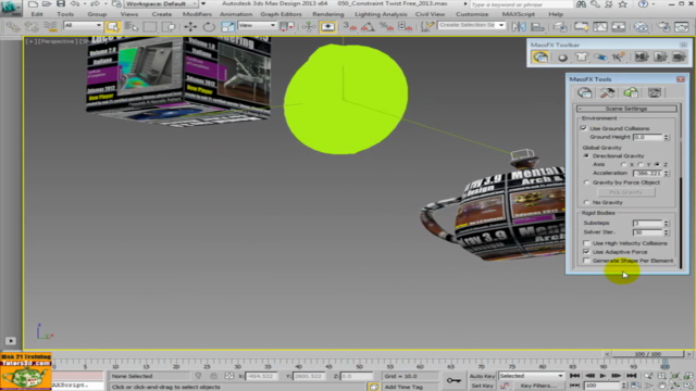 3ds max Mass Fx Rigid Body Modulo 2 – Screenshot 1