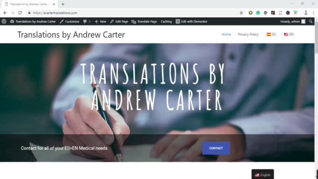 Building a Website for Freelance Translators – Screenshot 1
