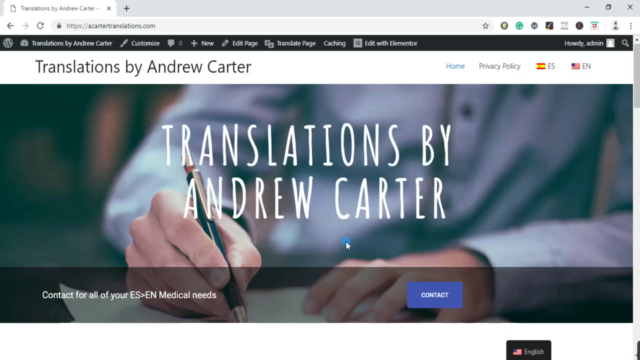 Building a Website for Freelance Translators – Screenshot 2