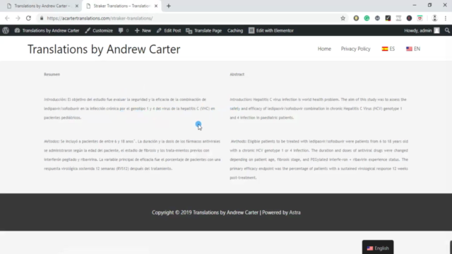 Building a Website for Freelance Translators – Screenshot 3