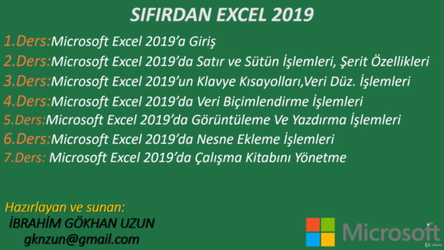 SIFIRDAN EXCEL 2019 - Screenshot_01