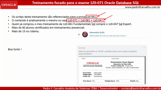 Certificação Oracle 1Z0-071 Oracle Database Sql – Screenshot 4