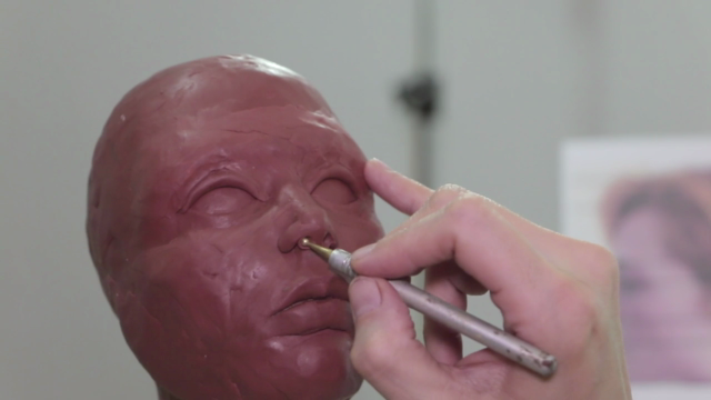 Escultura de la cabeza humana femenina y masculina – Screenshot 3