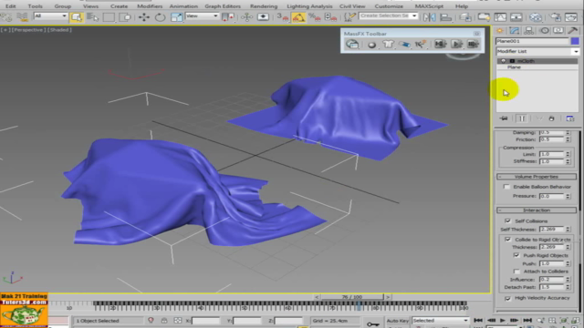 3ds max Mass Fx Cloth Tessuti Modulo 3 – Screenshot 1