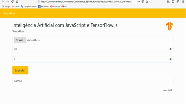 Inteligência Artificial com JavaScript e TensorFlow.js – Screenshot 1