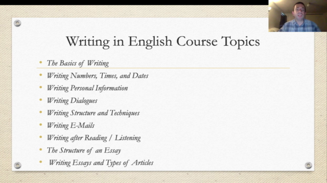 Ben's Writing in English Course – Screenshot 1