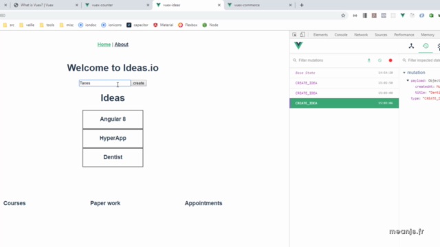 Devenir opérationnel rapidement en Vue et Vuex – Screenshot 2