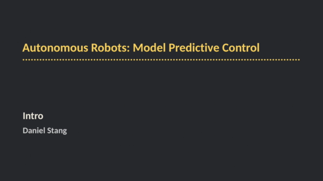 Autonomous Robots: Model Predictive Control – Screenshot 4