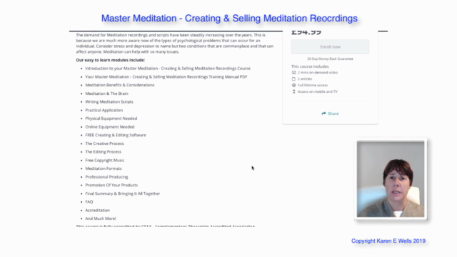 Master Meditation - Creating & Selling Meditation Recordings – Screenshot 4