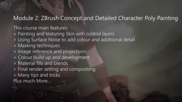 ZBrush High Detail Poly Painting Course Module 2 – Screenshot 1