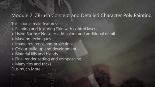 ZBrush High Detail Poly Painting Course Module 2 – Screenshot 2