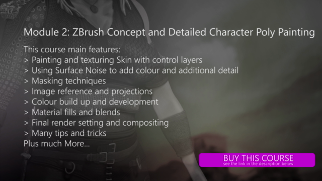 ZBrush High Detail Poly Painting Course Module 2 – Screenshot 3
