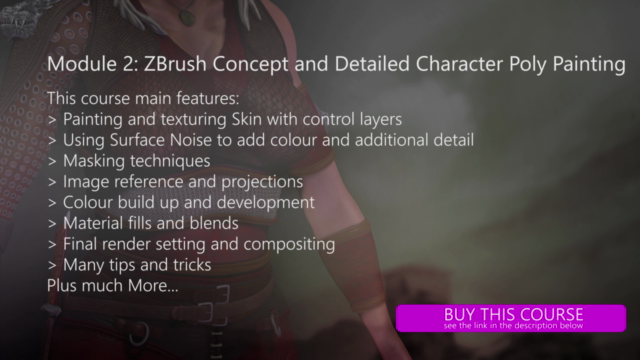 ZBrush High Detail Poly Painting Course Module 2 – Screenshot 4