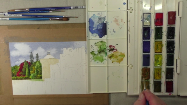 Paint Watercolour Step by Step - Castle Landscape – Screenshot 2