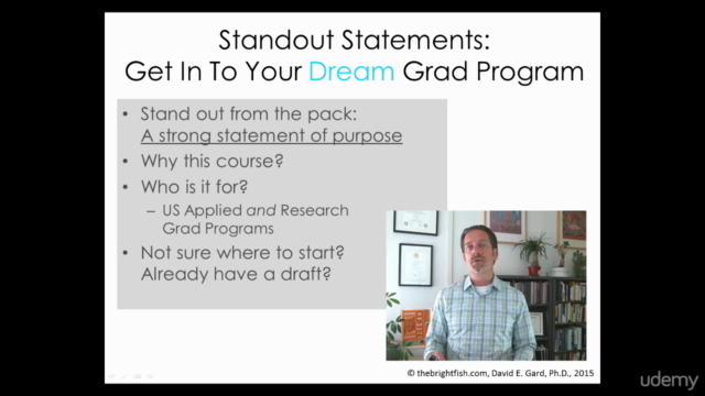 Standout Statements - Get in to Your Top Graduate Program  – Screenshot 3