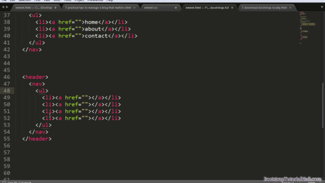 Code Mobile first websites Rapidly with Emmet & Bootstrap 4 – Screenshot 4