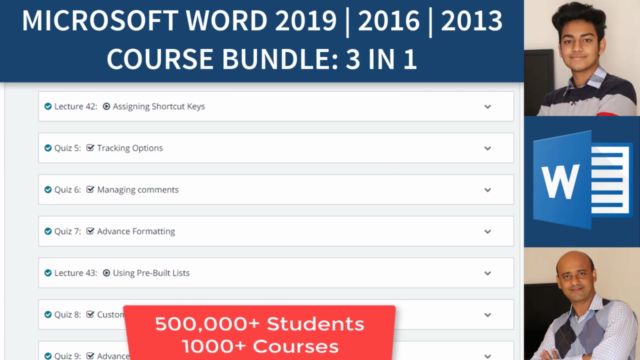 Microsoft Word 2019-2016-2013 Course Bundle: 3 In 1 – Screenshot 3
