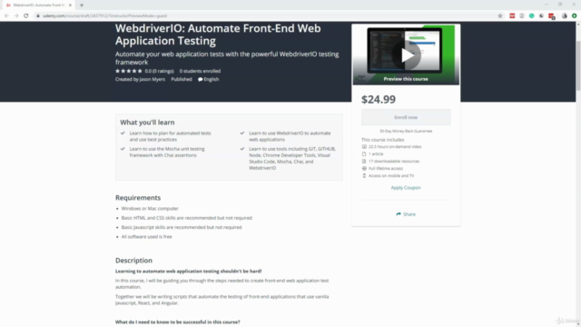 WebdriverIO: Automate Front-End Web Application Testing – Screenshot 1