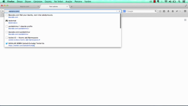 Node.js socket.io ve redis kullanarak real-time chat örneği – Screenshot 1
