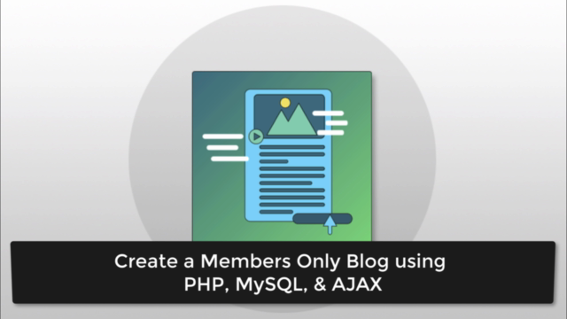 Create a Members Only Blog using PHP, MySQL, & AJAX – Screenshot 2