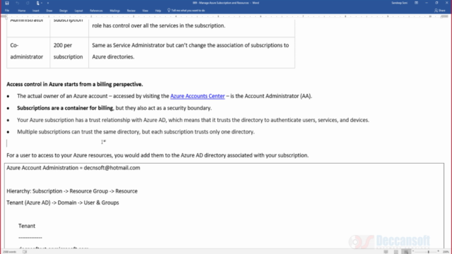 Manage Azure Subscriptions - Microsoft Azure Administrator – Screenshot 2