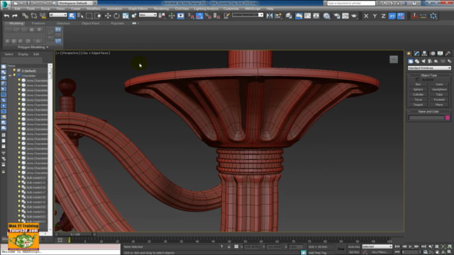 3ds max Modellazione Chandelier – Screenshot 1