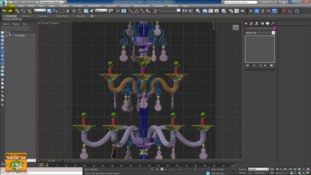 3ds max Modellazione Chandelier – Screenshot 4