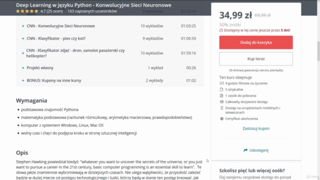 Deep Learning w języku Python - Konwolucyjne Sieci Neuronowe – Screenshot 2