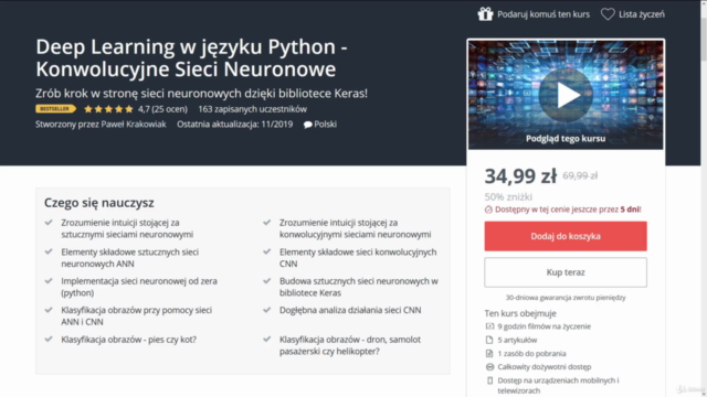 Deep Learning w języku Python - Konwolucyjne Sieci Neuronowe – Screenshot 4