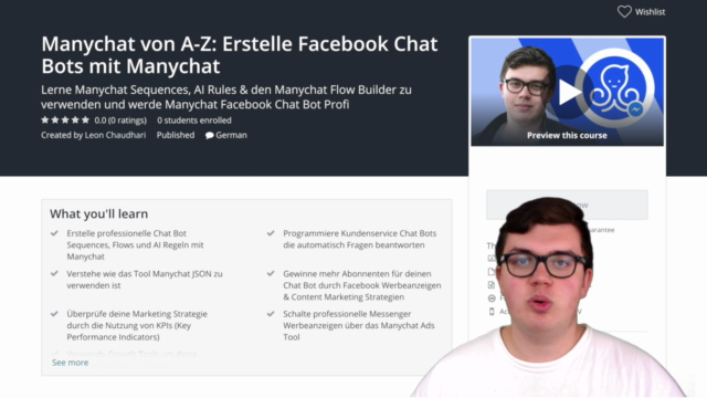 Manychat von A-Z: Erstelle Facebook Chat Bots mit Manychat - Screenshot_01