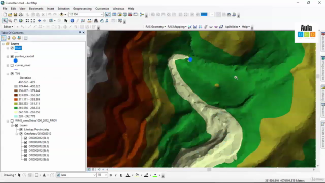 Hec-RAS and ArcGIS for Hydrologic Engineering -AulaGEO – Screenshot 1