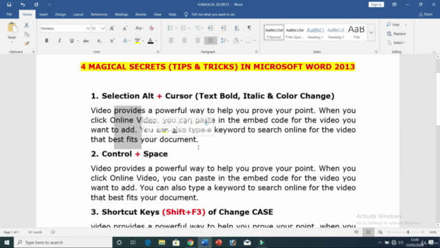 Complete Microsoft Word 2013 Course From Beginner to Pro – Screenshot 1