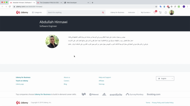 The Complete HTML5 & CSS3 Course in Arabic – Screenshot 1