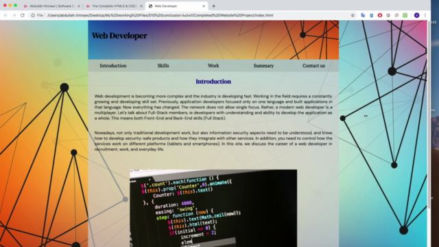 The Complete HTML5 & CSS3 Course in Arabic – Screenshot 3