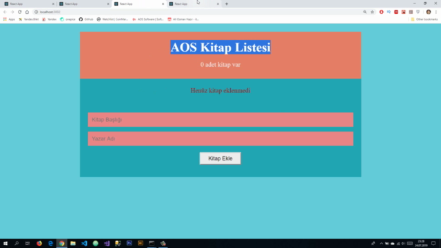 Uygulamalı REACT HOOKS ve REACT NATIVE Kursu – Screenshot 1