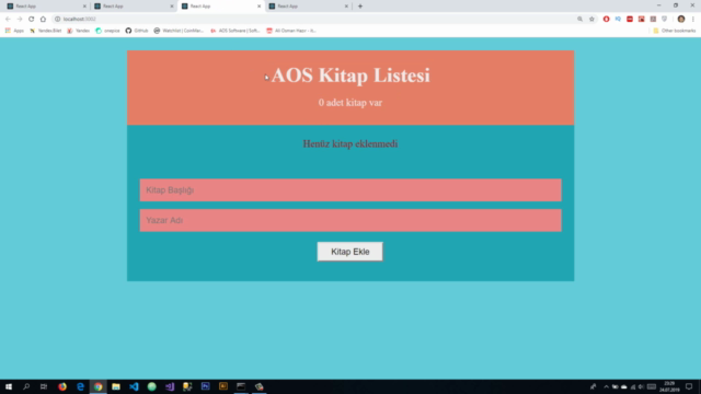 Uygulamalı REACT HOOKS ve REACT NATIVE Kursu – Screenshot 3