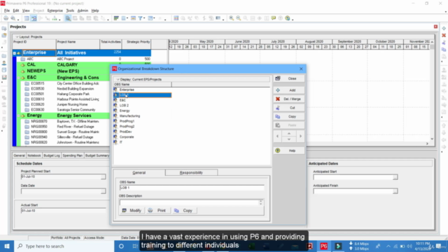 Learn Primavera P6 from Scratch and become an Expert – Screenshot 1