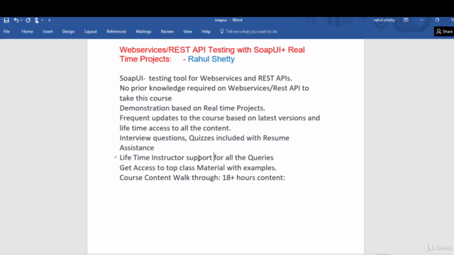 WebServices/Rest API Testing with SoapUI +Real time Projects – Screenshot 2