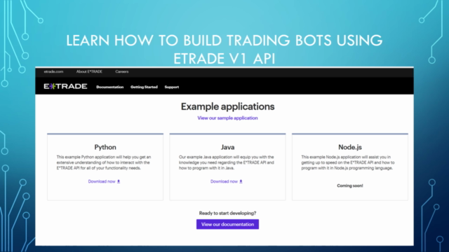 Learn Etrade v1 api for building trading bots in node.js – Screenshot 1