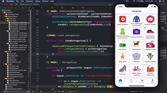 iOS 13 Online Shop Application, Build e-Market, for sale – Screenshot 1