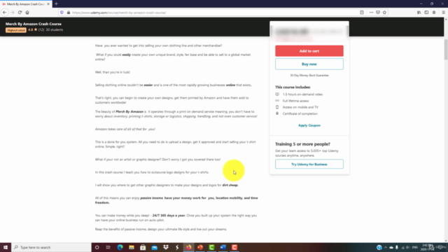 Merch By Amazon Crash Course – Screenshot 2
