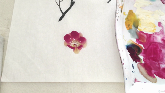 Chinese painting / Sumie course : painting plum blossom – Screenshot 3