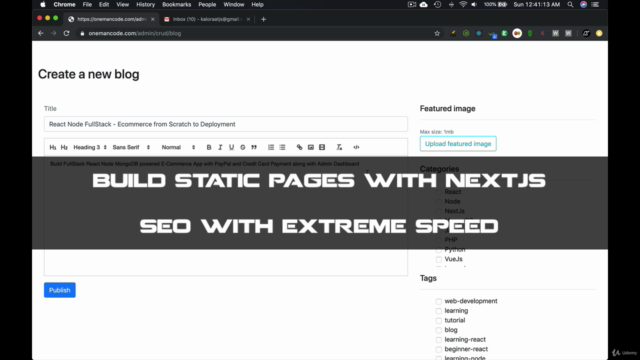 MERN React Node Next.js Multi User SEO Blogging Platform - Screenshot_03