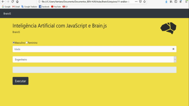 Inteligência Artificial com JavaScript e BrainJS – Screenshot 2