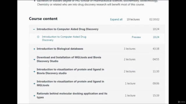 Basics of Computer Aided Drug Discovery Part-I – Screenshot 1