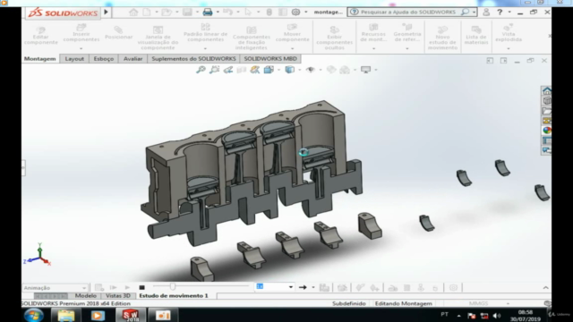 Solidworks Motor automotivo – Screenshot 1