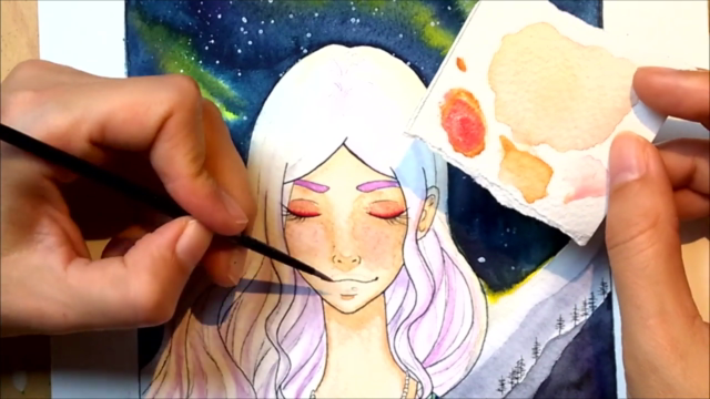Easy watercolor painting- night sky galaxy manga portrait - Screenshot_01