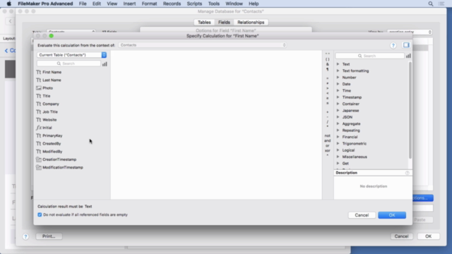 Complex Calculations in FileMaker – Screenshot 1